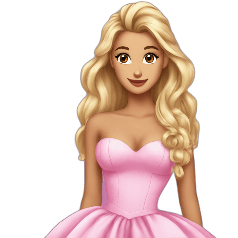 Arianna-grande-blonde-sexy-pink-dress emoji