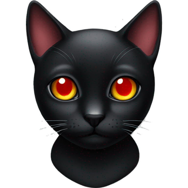 Black cat with one red eye emoji