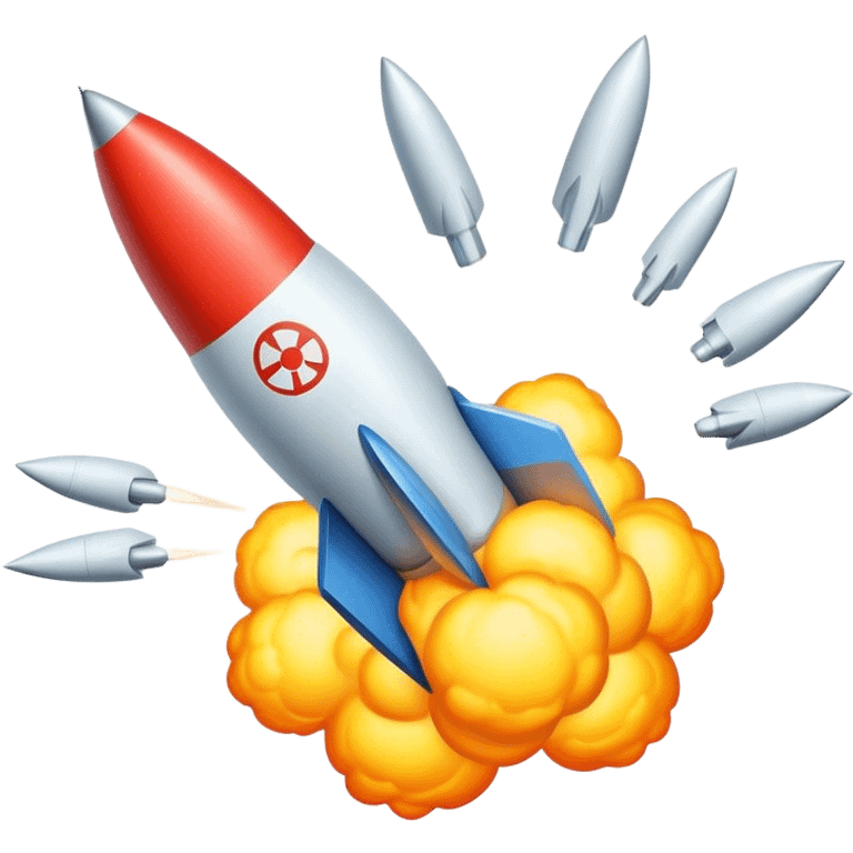 missile with nuclear symbol emoji