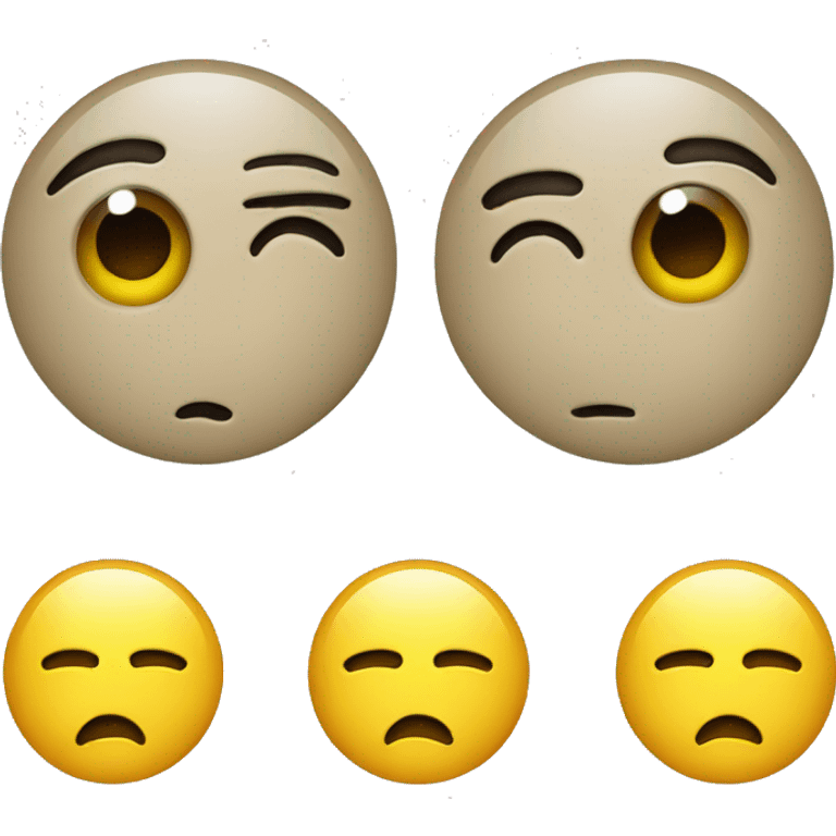 A round and yellow emoji with one eye completely open and the second eye half closed emoji