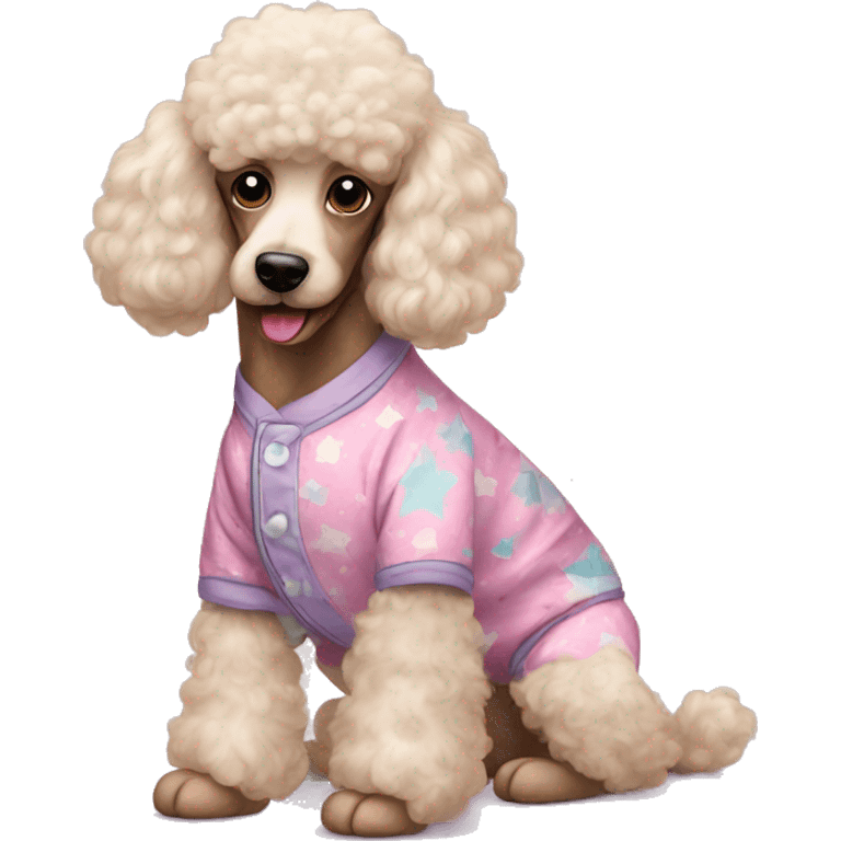 A poodle in Pajamas  emoji