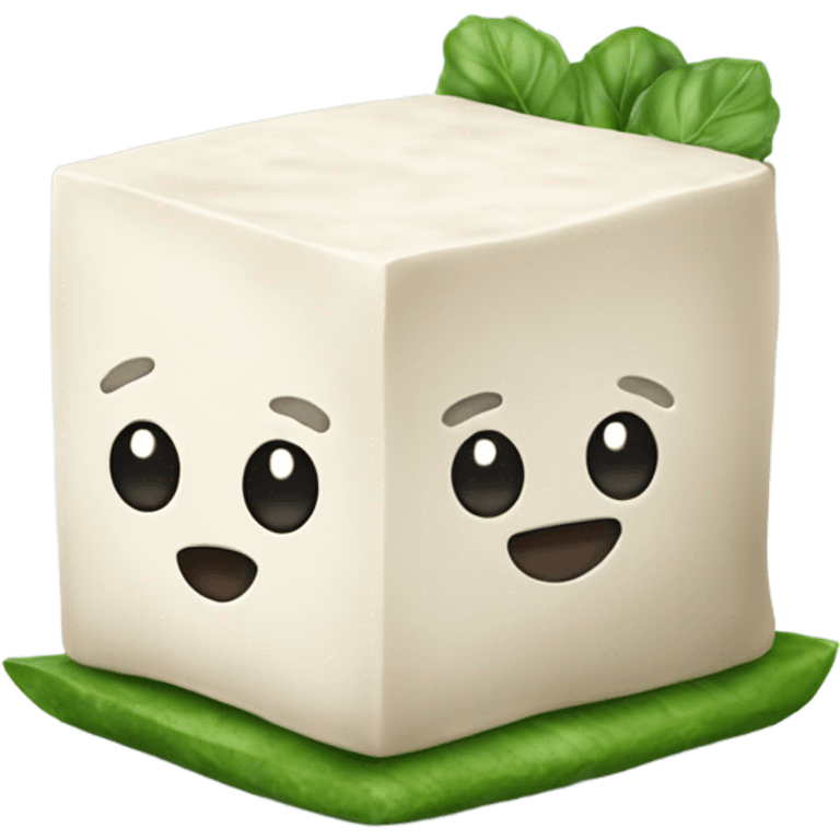 Tofu and vegan emoji