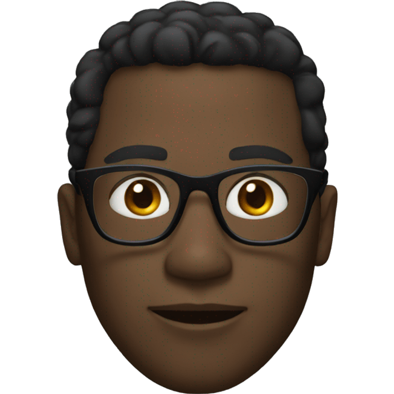 Black men with black glasses emoji