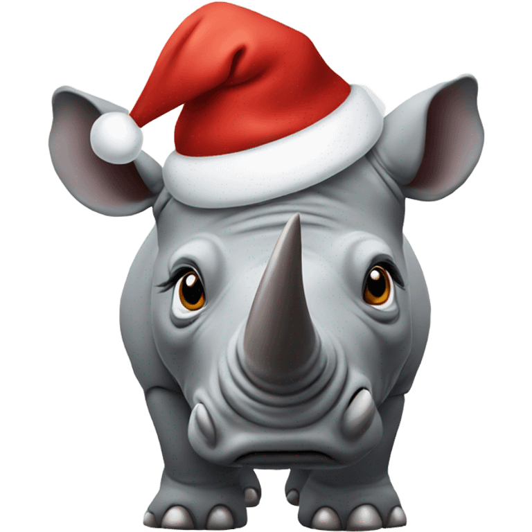 Christmas rhino emoji