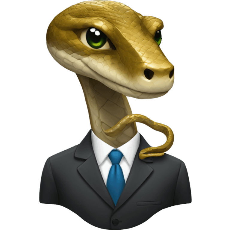 Snake with a suit emoji