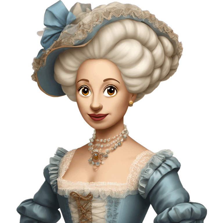 A renaissance Marie Antoinette style woman    emoji