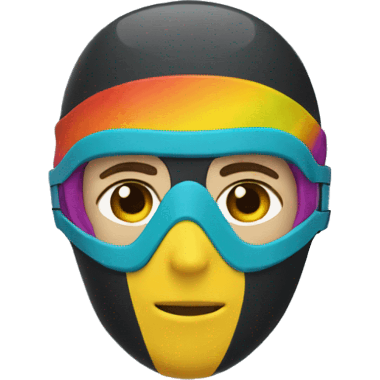 freediver with colorful mask and wetsuit emoji