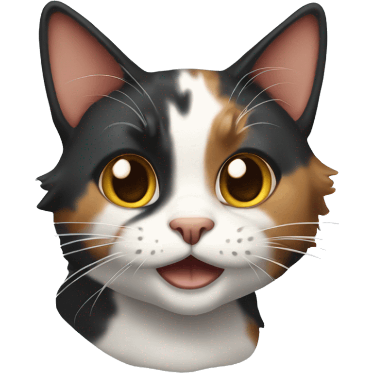 The Fish-eating Calico Cat emoji