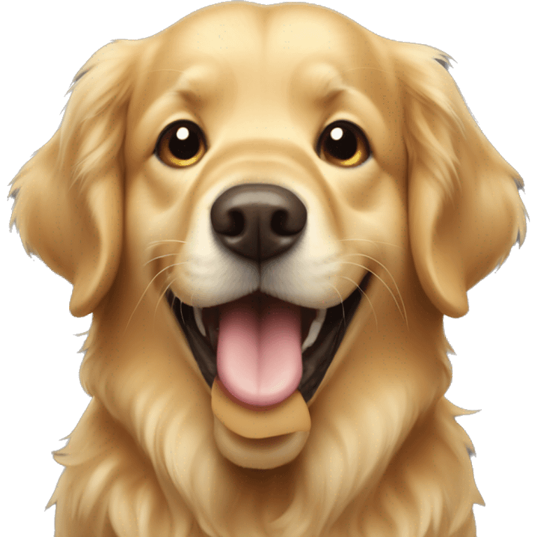 Golden Retriever being silly emoji