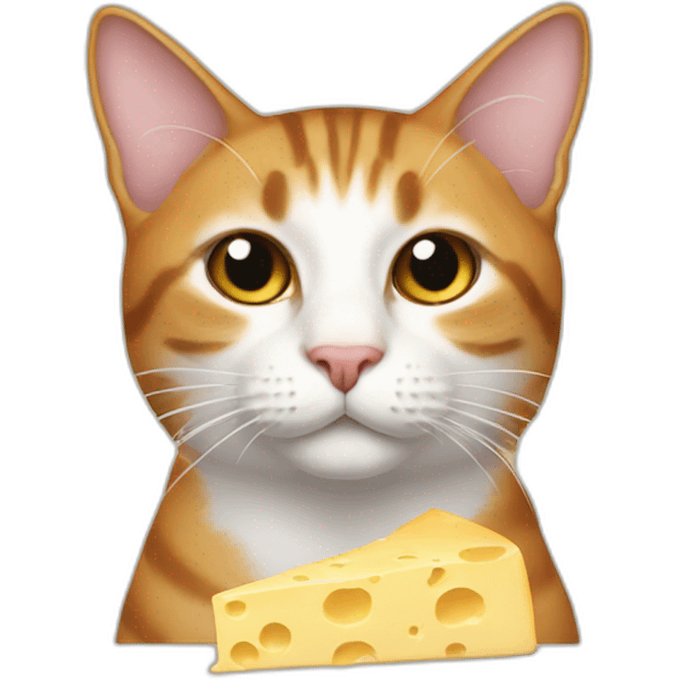 Cat with chesse on forehead emoji