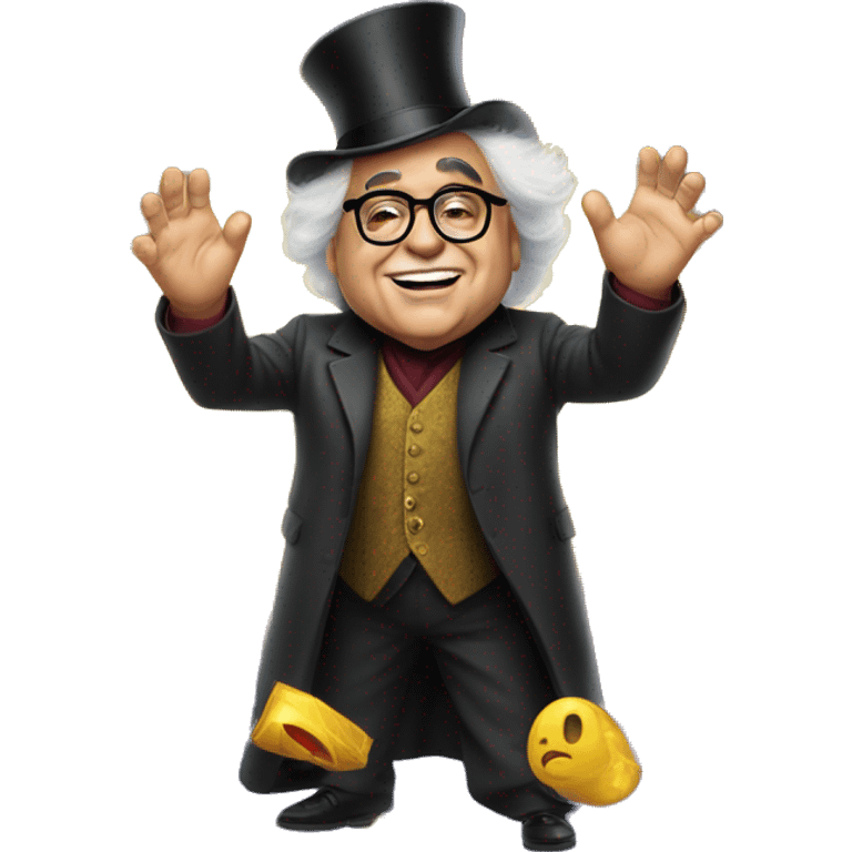 Danny Devito doing magic emoji