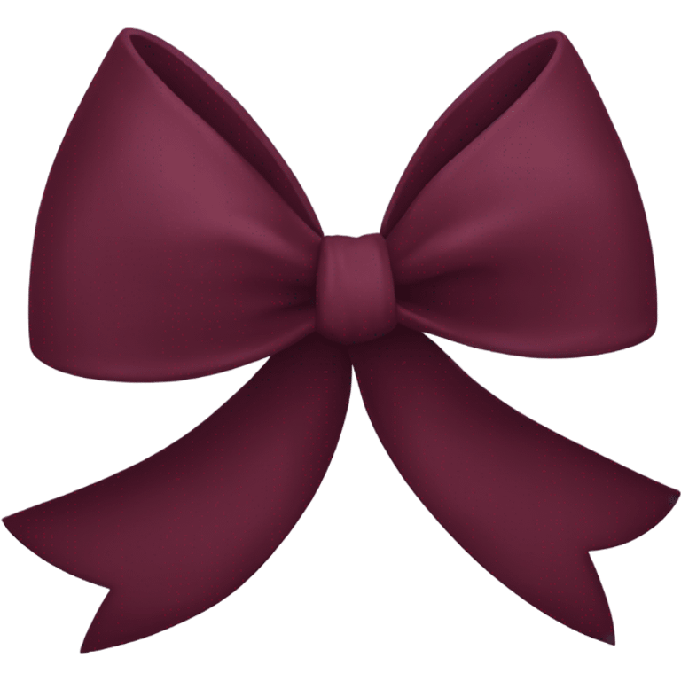 Wine red coloured bow emoji