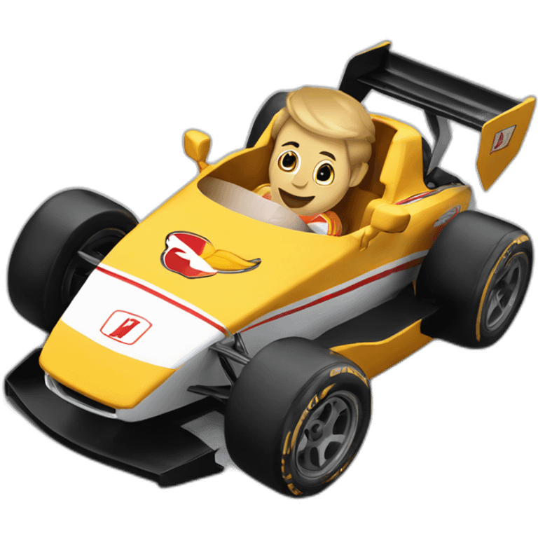 Poutine in a f1 car emoji