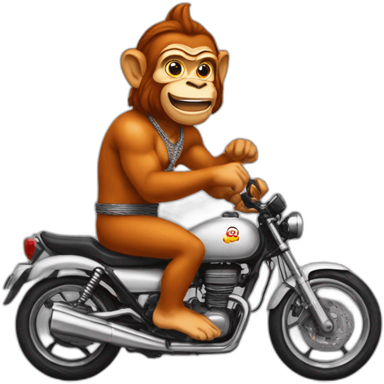 Hanuman on bike emoji