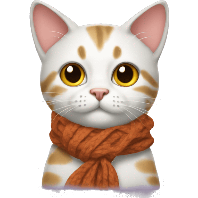 Cat with scarf emoji