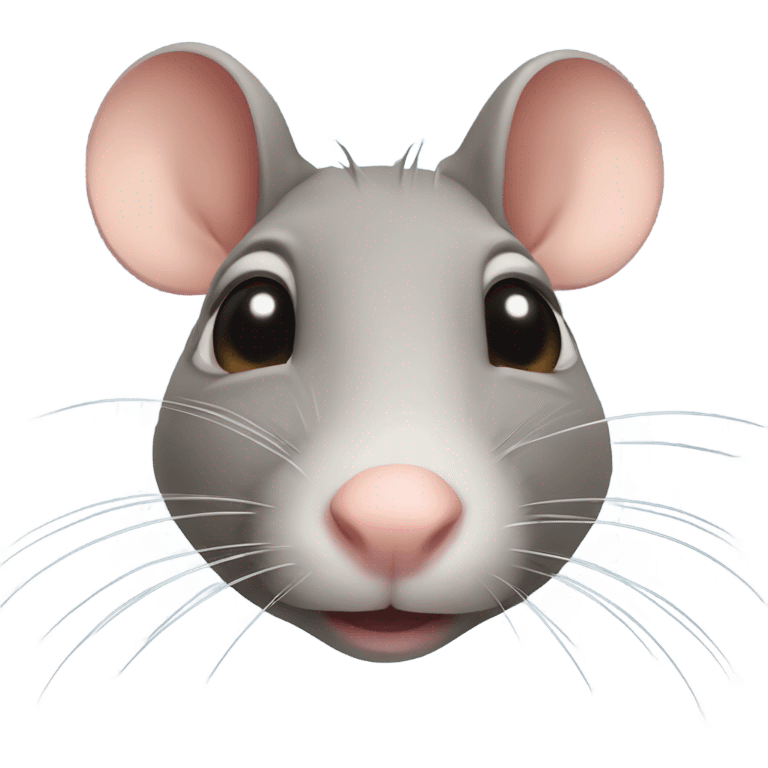 Rat rodent with subtle makeup on facing forward, big lashes emoji