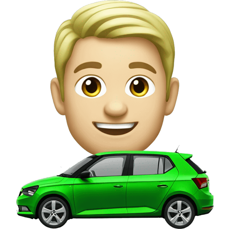 Green Skoda fabia emoji