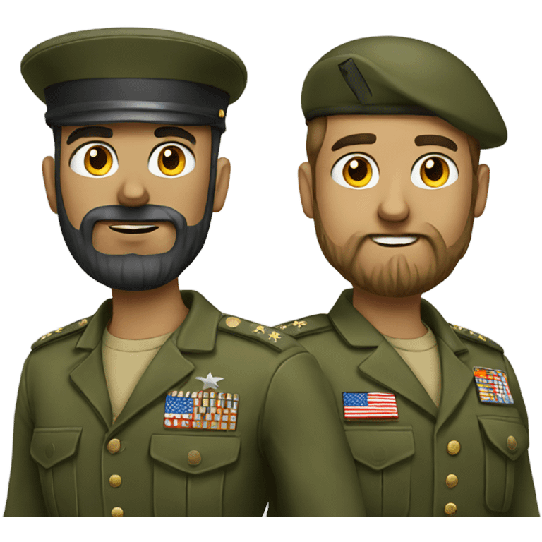 military parody with beard emoji