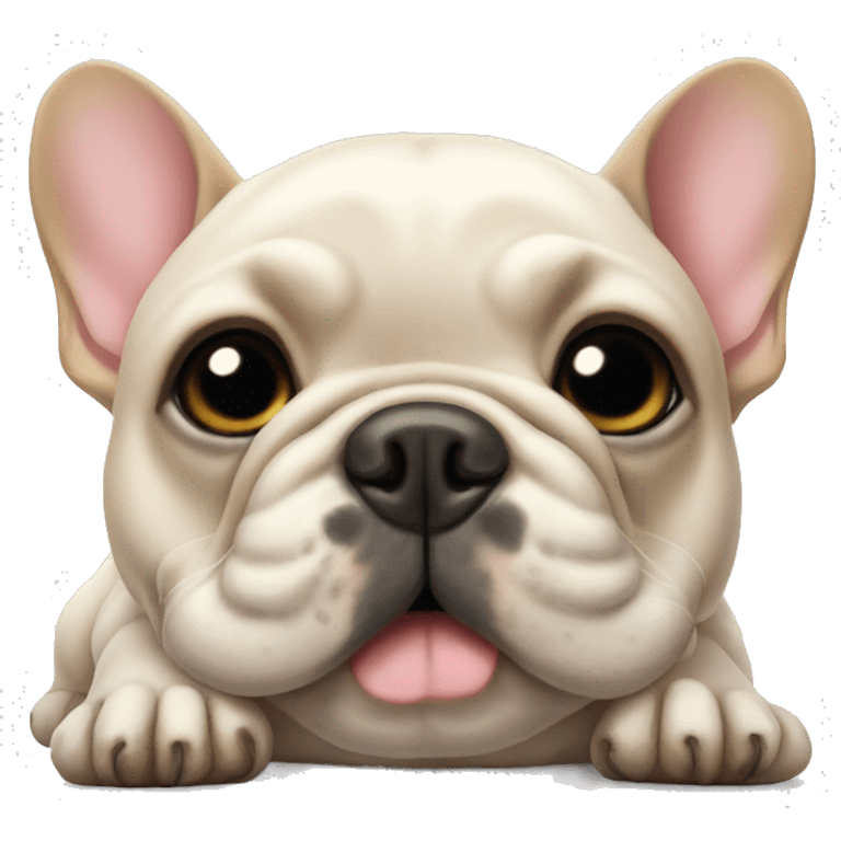 French bulldog laying on its side emoji