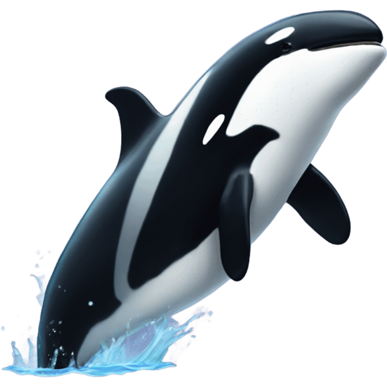 Orca with tall straight dorsal fin emoji