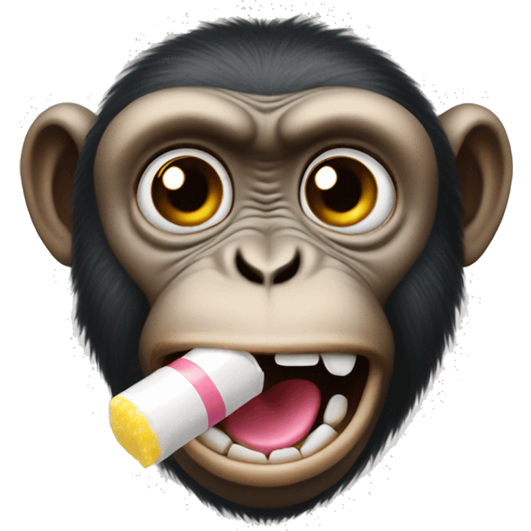 monkey chewing gum emoji