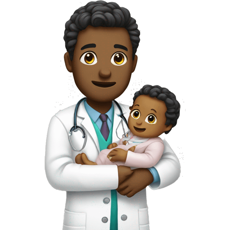 doctor holding baby emoji