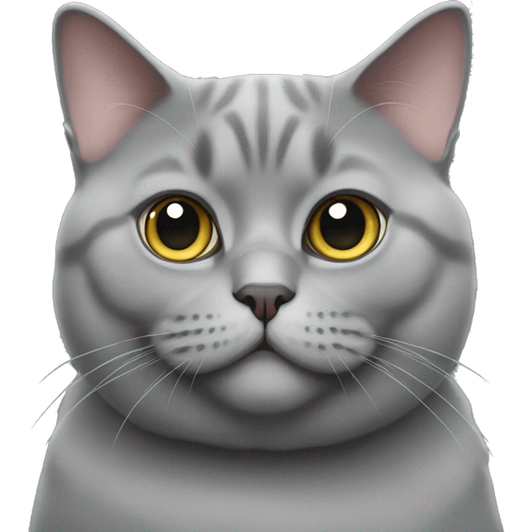 a british gray cat fat emoji