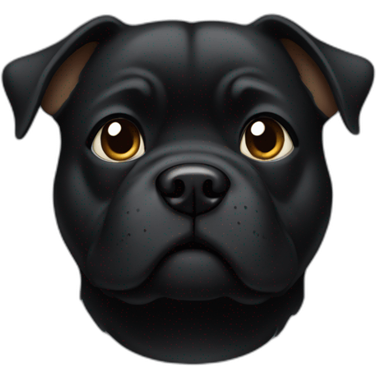 Dark fat dog emoji