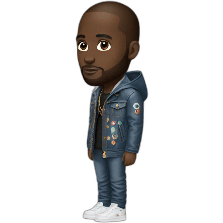 Virgil Abloh with louis Vuitton jacket emoji