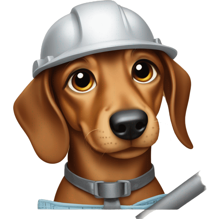 Dachshund as a surveyor emoji