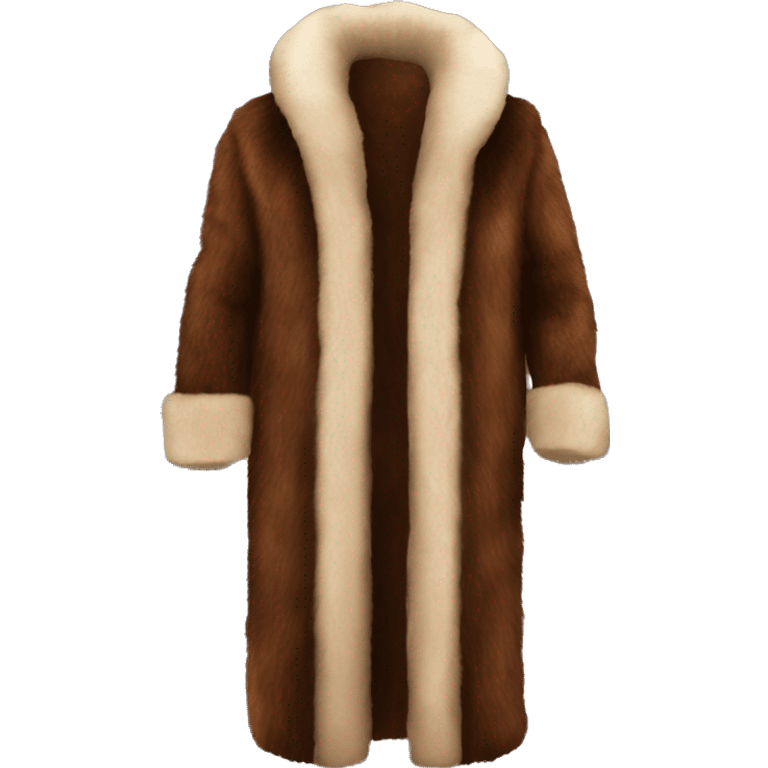 Luxurious brown full length fur coat emoji