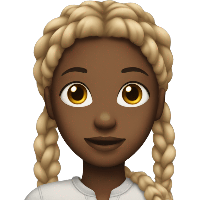 black girl with braids  emoji