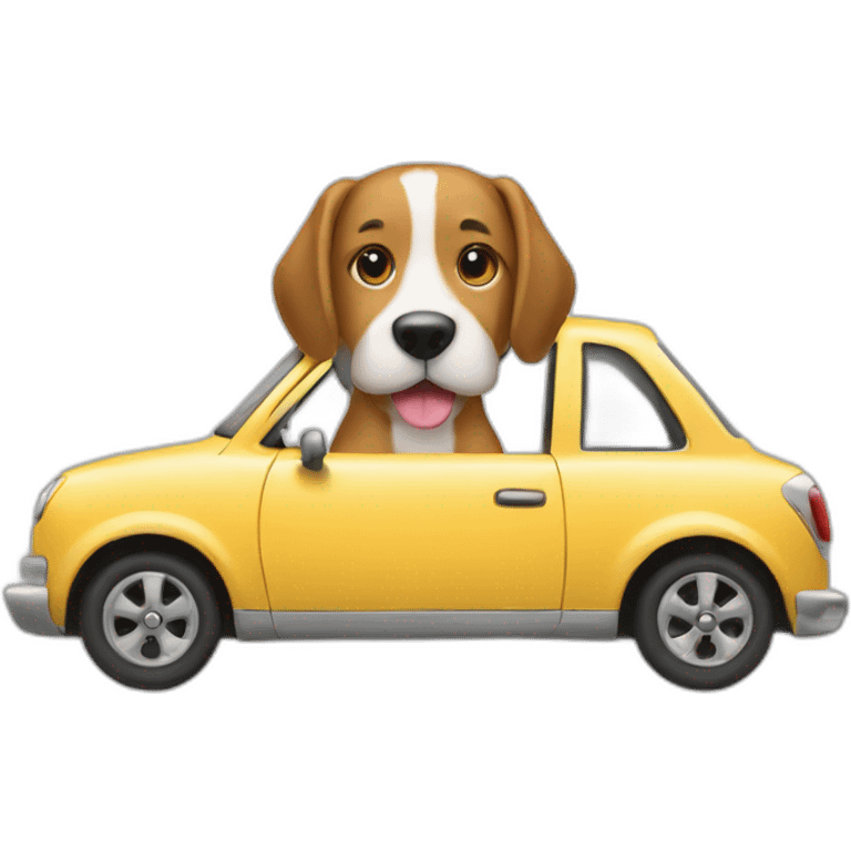 dog drive car emoji