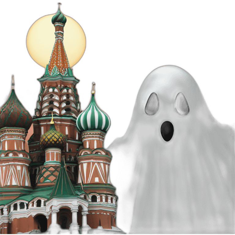 The ghost over St. Basil's Cathedral emoji