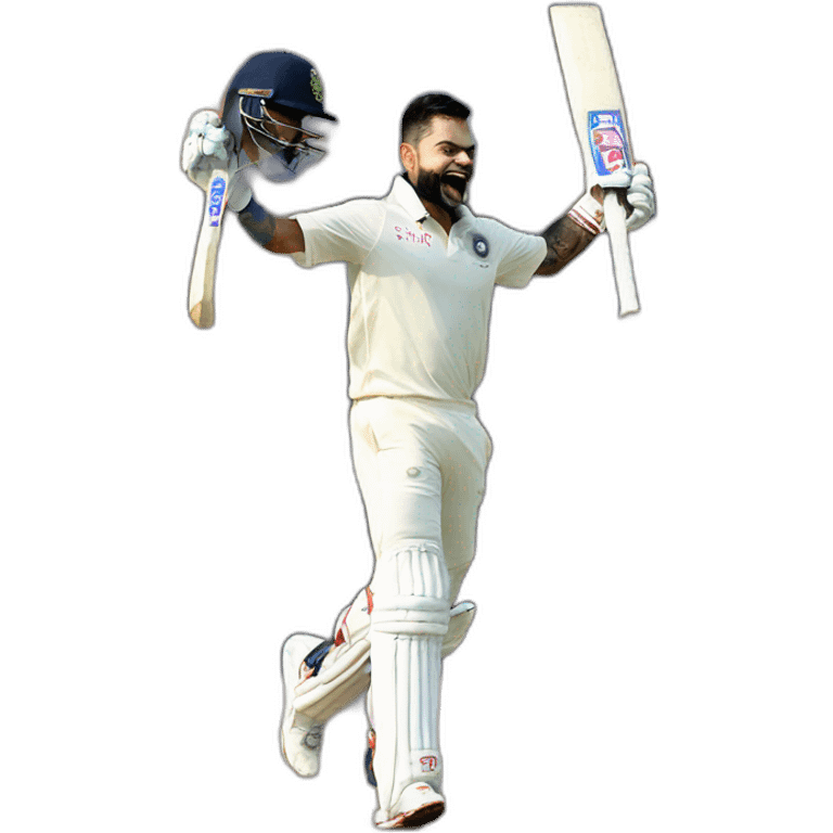 Virat Kohli century celebration emoji