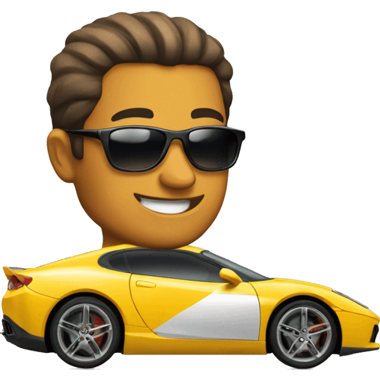 Sportcar with sunglasses  emoji