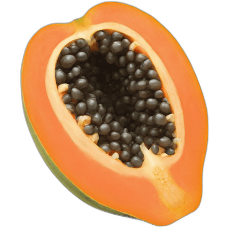 cross section of a papaya emoji