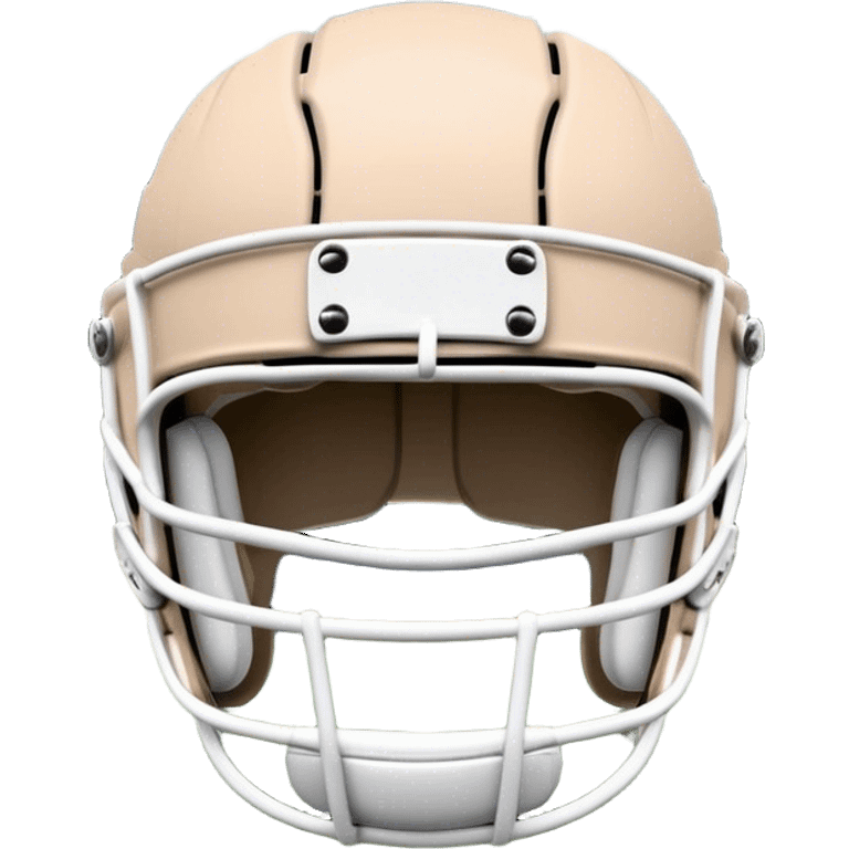 Cinematic Realistic image of rugby headgear with detailed padding and rugged design elements, set against a blurred stadium background with bold, high-contrast lighting that highlights its protective design emoji