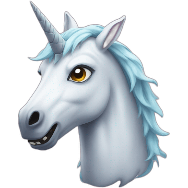 scary unicorn emoji