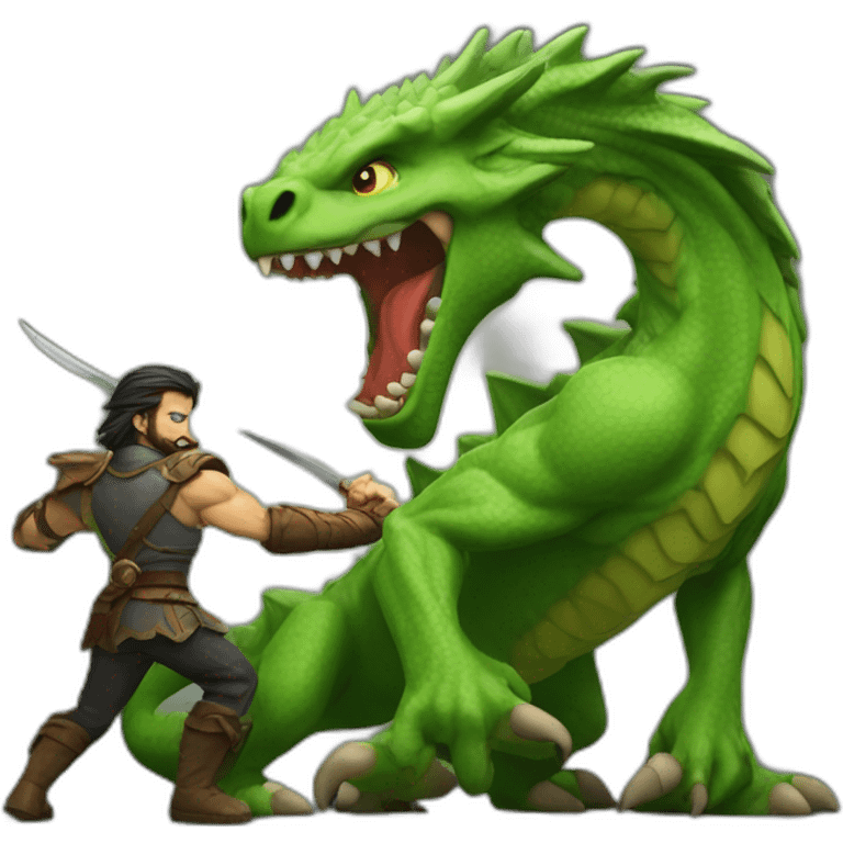 Jameson fighting a dragon emoji