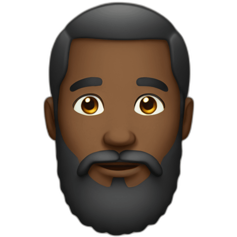 black man barbe emoji