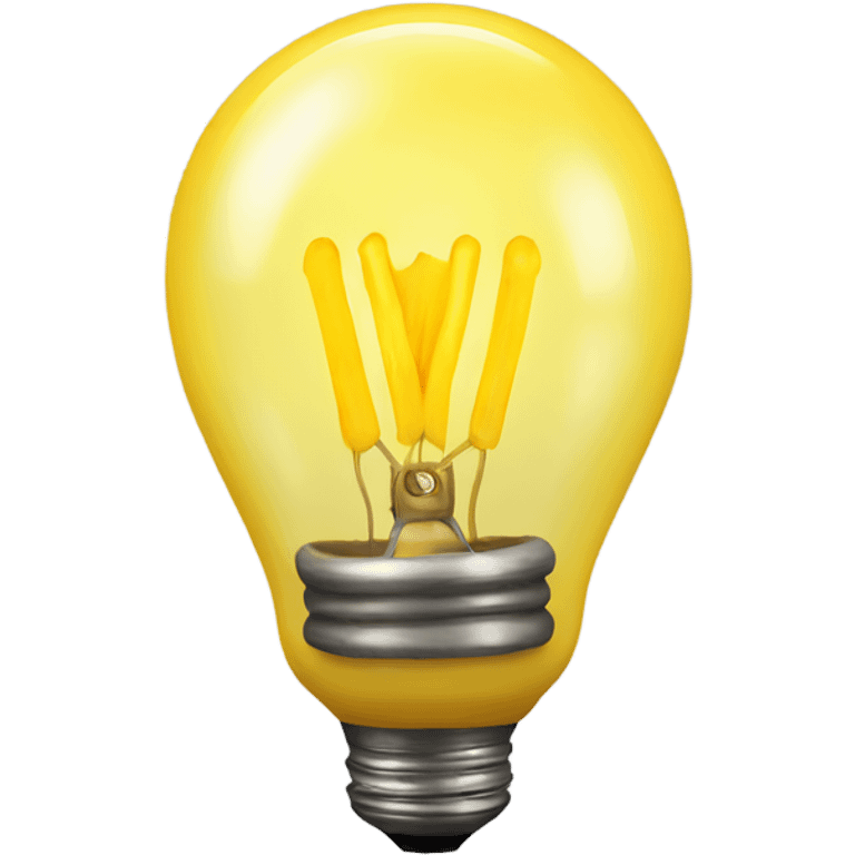 A yellow bulb seriously emoji