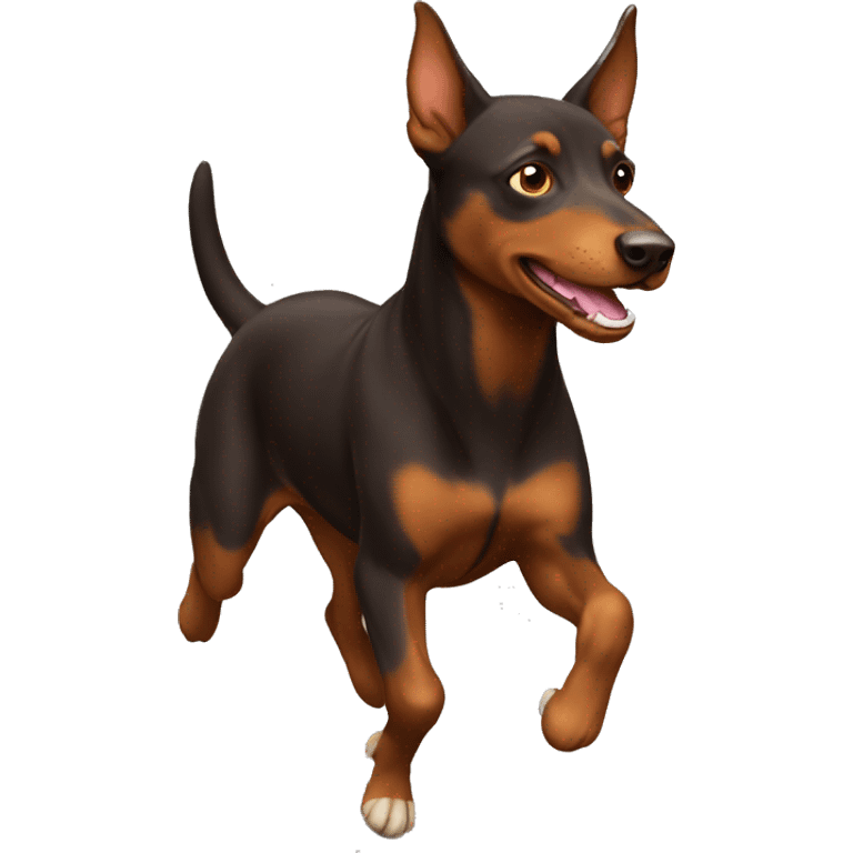 brown Australian kelpie running emoji