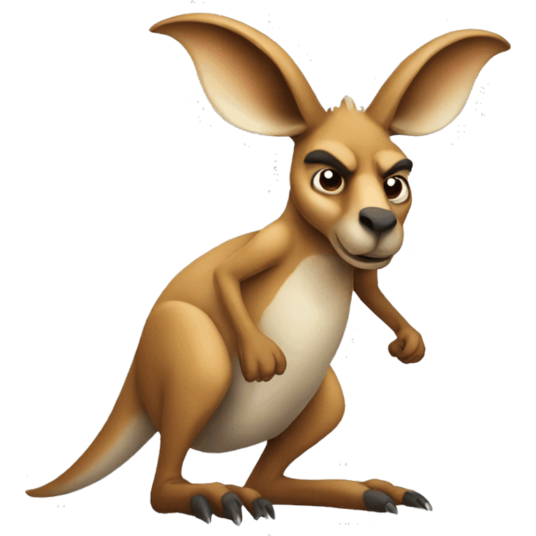 angry kangaroo with wings emoji