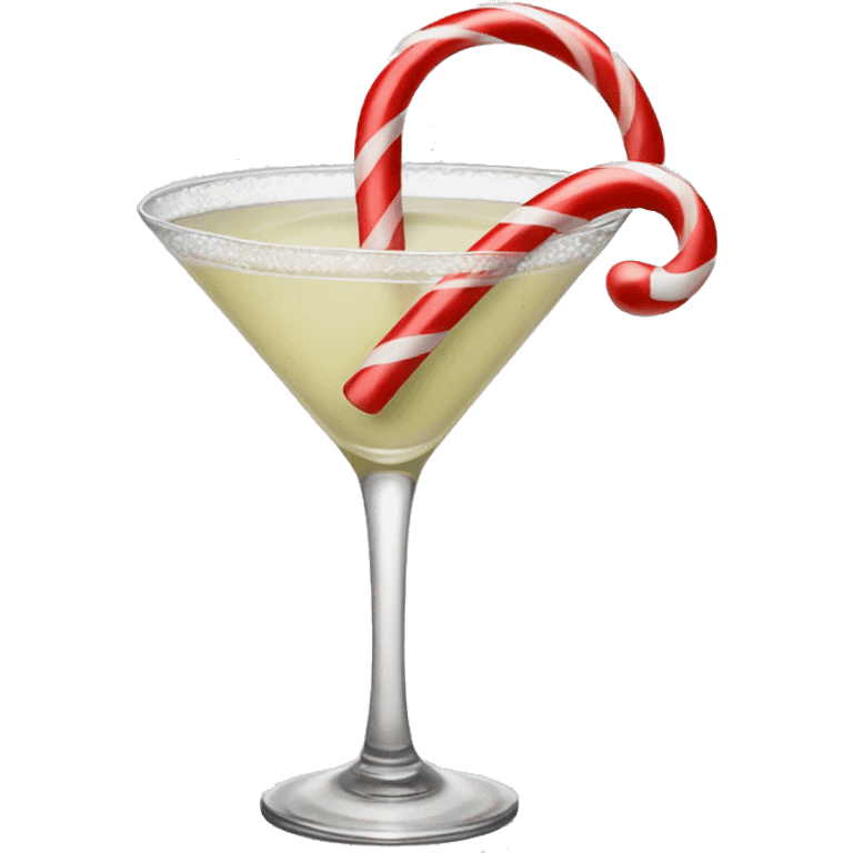 Candy cane martini emoji