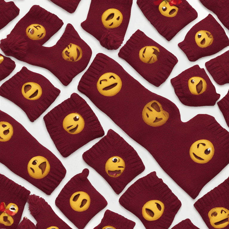 Burgundy Christmas jumper emoji