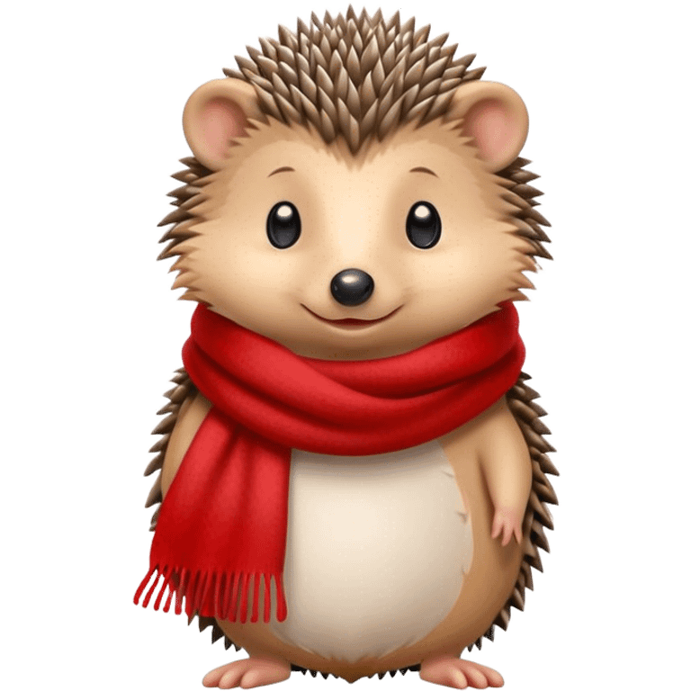 hedgehog wearing a scarf emoji