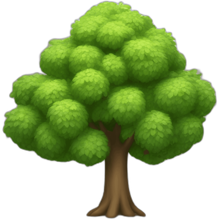 a really cute tree growing on a city street emoji