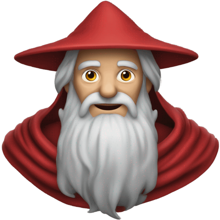 old wizard man red dressed with long red hat emoji