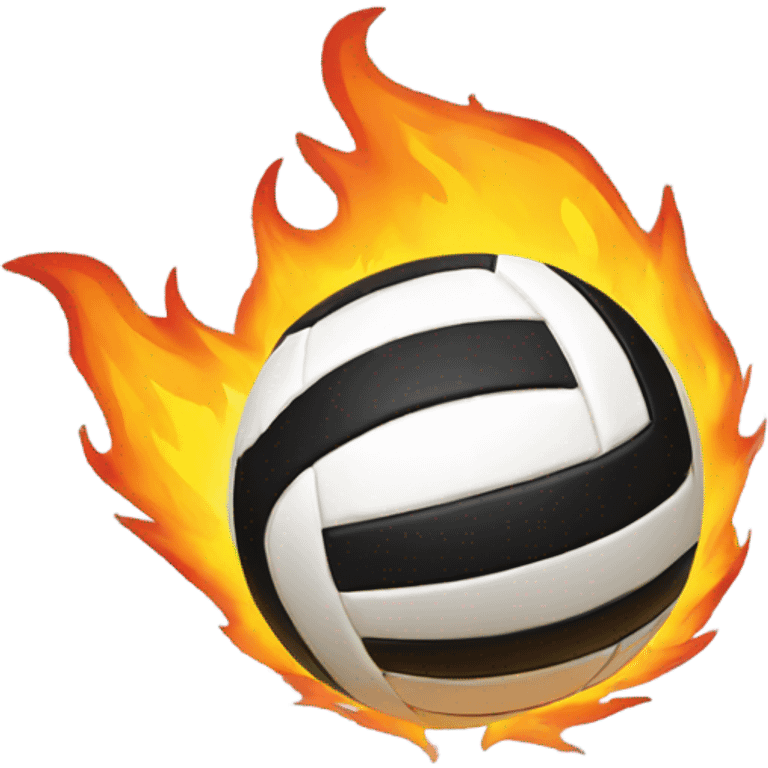 volleyball on fire  emoji